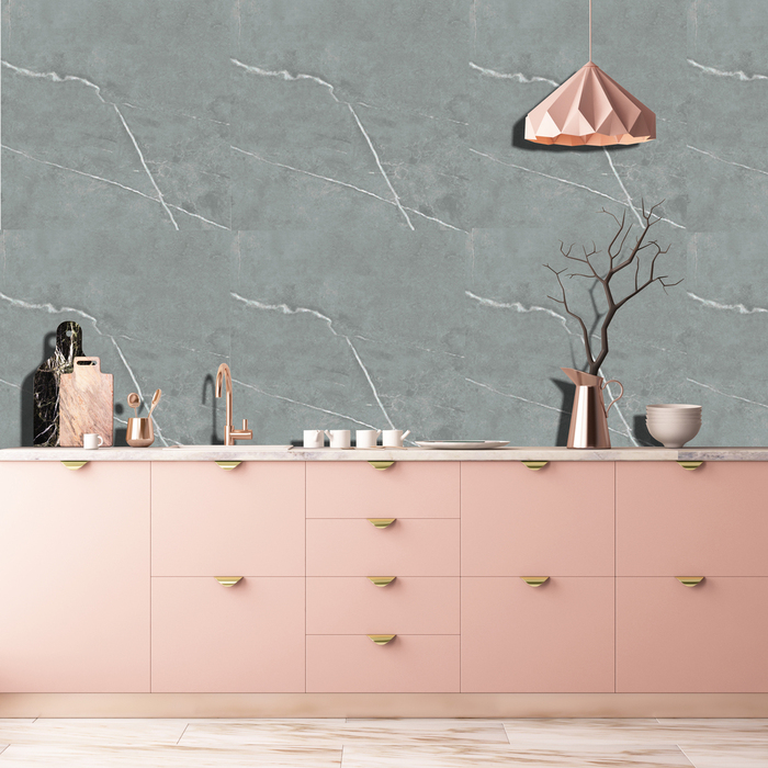 Kitchenline Kjøkkenplate Marmor Grey 610 x 610 mm